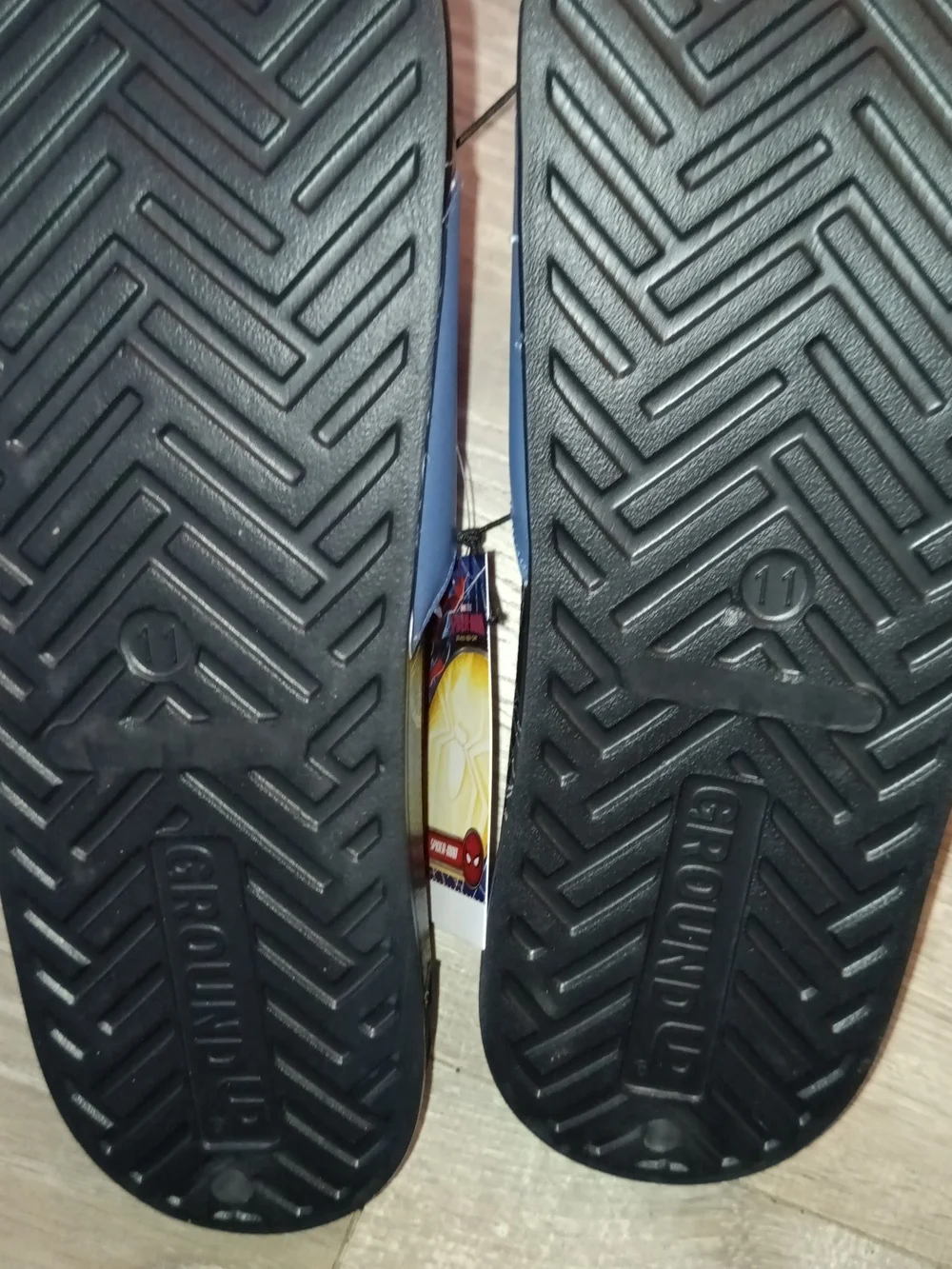 Marvel Spider-Man Red, Black & Blue Mens Slide Sandals 11 New